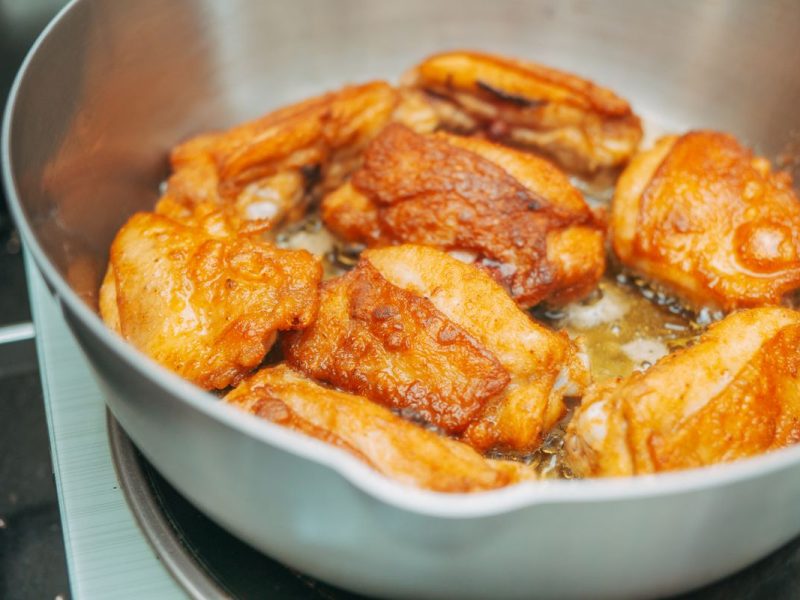 Crispy Tarragon Chicken with Caramelized Onions and Garlic